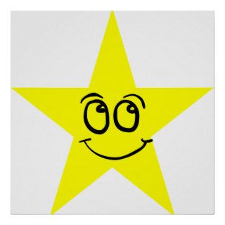 Happy Star Face Posters