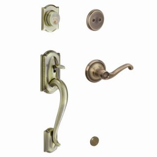 Schlage Camelor Handleset with Flair Dummy Style Interior Lever in