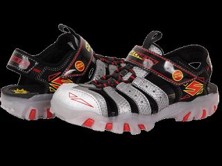 SKECHERS KIDS Super Hot Lightz   Street Lightz Sandal 90472L Boys Shoes (Black)