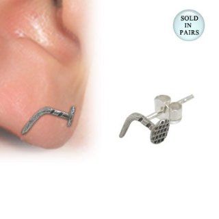 Sterling Silver Nail Ear Studs Stud Earrings Jewelry