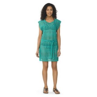 Womens Crochet Cover up Swim Dress  Green XL