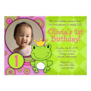 Frog Princess Birthday Custom Invites
