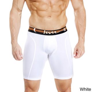 Rounderwear Mens Jamf02 Long Compression Boxers White Size S