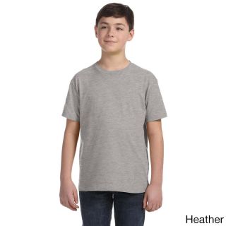 Lat Youth Fine Jersey T shirt Grey Size M (10 12)