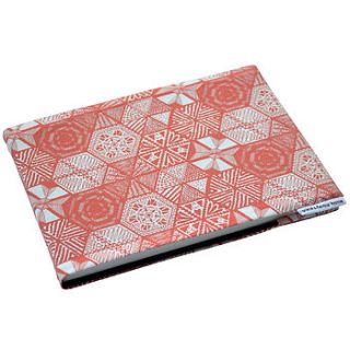 a5 hexie doodle fabric sketchbook or notebook by grace & favour home