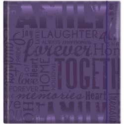 Embossed Gloss Family Expressions Purple Photo Album (hold 200 Photos)