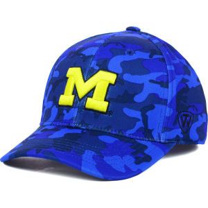 Michigan Wolverines Top of the World NCAA Gulf Camo One Fit Cap