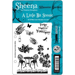 Sheena Douglas Unmounted Stamp Set 5 1/2x8 1/2 silhouette Garden