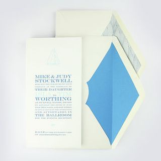 hidcote letterpress wedding invitation by piccolo