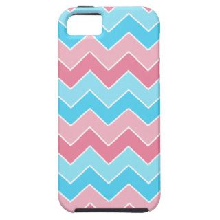Pink and Blue Chevron iPhone 5 Case