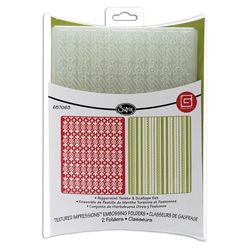 Sizzix Peppermint Twists And Scallops Embossing Folders (pack Of 2)
