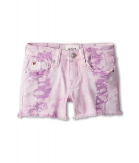 Hudson Kids Super Soft Tie Dye 2 1/2 Shorts With Raw Edge Girls Shorts (Pink)