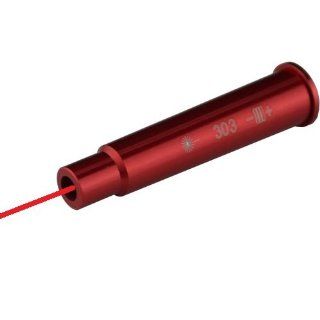 .303 British Caliber Red Aluminum Cartridge Laser Boresighter Red  Hunting Boresighters  Sports & Outdoors