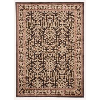 Traditional Beige/ Brown Viscose/ Chenille Rug (2 X 3)