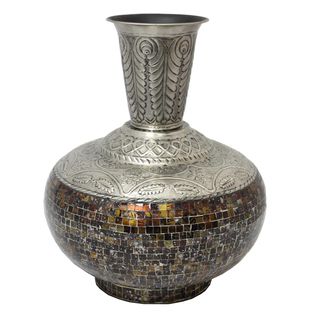 Luxor Artisan Handcrafted Glass Mosaic Accent Vase