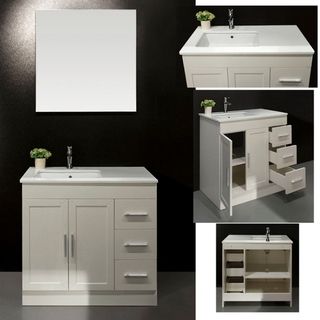Legion Furniture Artifical Stone Top Single Sink Bathroom Vanity With Mirror White Size Single Vanities