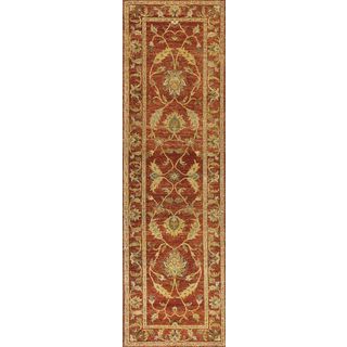 Hand Knotted Ziegler Rust Vegetable Dyes Wool Rug 10383 (3 X 10)