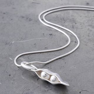 handmade two peas in a pod necklace by muriel & lily