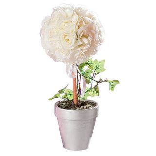 White Rose Topiary Centerpiece