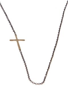 Rebecca Lankford Sideways Cross Necklace