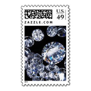 Round Cut Diamonds Postage Stamps