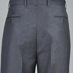 Men's Charcoal Single Pleat Pants Dress Pants