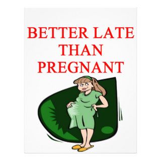 better late than pregnant personalized flyer