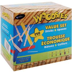 Woodsies Sticks & Spoons 750 piece Value Set Loew Cornell Activity Kits