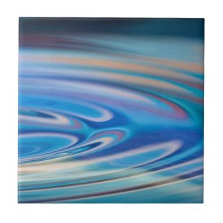 Water Ripples turquoise Abstract multicolor Ceramic Tiles