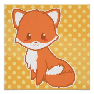 Kawaii Fox Poster