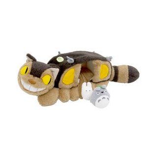 Studio Ghibli My Neighbor Totoro 13" long Cat Bus plush with one grey and one white Totoros Toys & Games