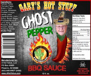 GHOST PEPPER BBQ from Arizona, Gary's Hot Stuff, Gourmet, 12 OZ  Salsas  Grocery & Gourmet Food