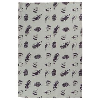 feather tea towel by becky broome