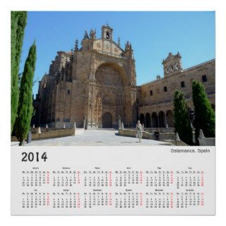 Salamanca, Spain 2014 poster calendar