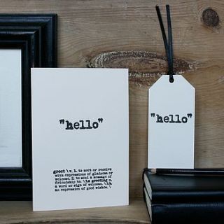 hello card  by made by b