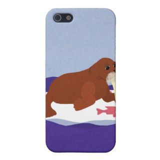 Walrus on Iceberg with Fish Cases For iPhone 5