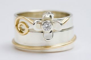 personalised diamond engagement/wedding rings by carole allen silver jewellery