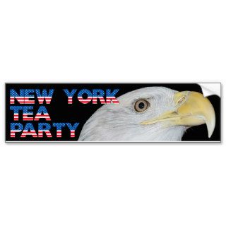 BALD EAGLE FOR NEW YORK TEA PARTY BUMPER STICKERS