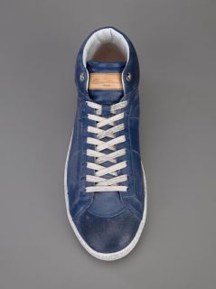 Santoni Distressed Hi top Sneaker   Dell'oglio