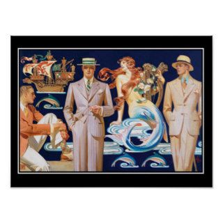 Art Deco Mens Fashion Vintage Poster
