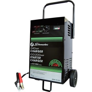 Schumacher Farm and Ranch Wheeled Charger — 2/40/200 Amp, 6/12 Volt, Model# SE-3612  Battery Chargers