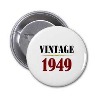 Vintage 1949 65th Birthday Gift Ideas Button