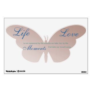 Life is Not Measured Pink Butterfly Room Graphics