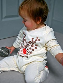 reindeer organic cotton babygrow by hokolo