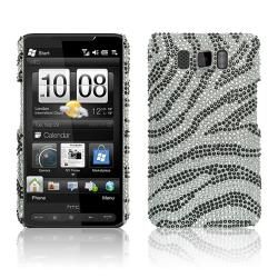 Silver Diamond Zebra HTC HD2 Protector Case LUXMO Cases & Holders