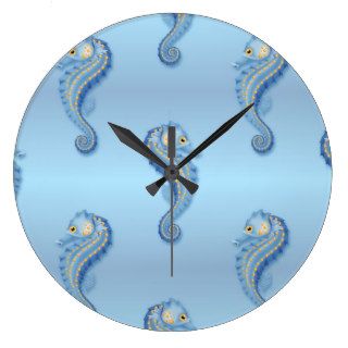 Sea Horse Pattern Wall clock