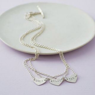 personalised layered love necklace by chambers & beau