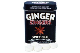 Ginger Zingers Spicy Chai 1.07oz (12 pack)  Hard Candy  Grocery & Gourmet Food