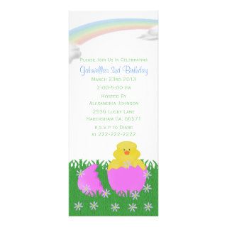 Hatching Baby Chick Birthday Party Invitations