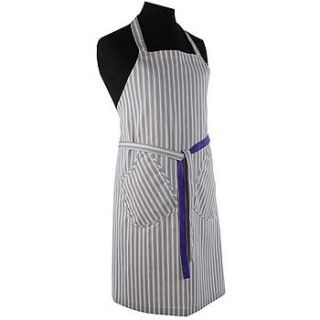 gentleman's grey stripe pinny by posh pinnies